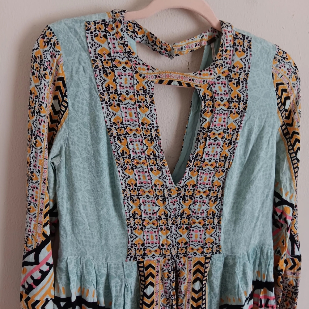 Free People Tegan Border Printed Mini Dress - Picture 3 of 8